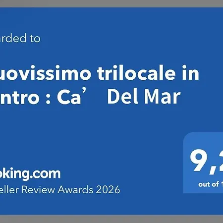 Nuovissimo Trilocale In Centro : Ca' Del Mar Apartamento *